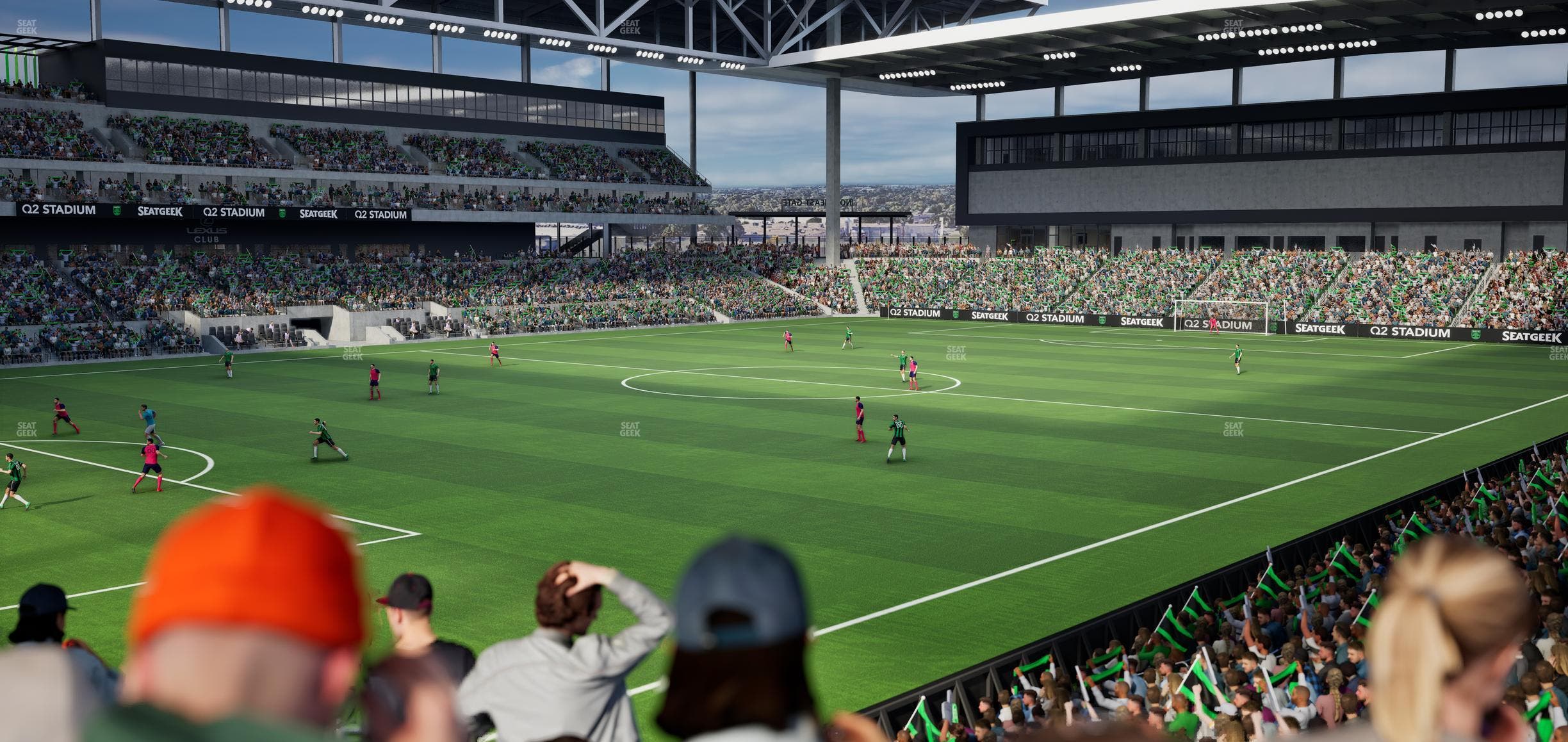 Q2 Stadium - Section Chevron Community Corner 3 A Seat View