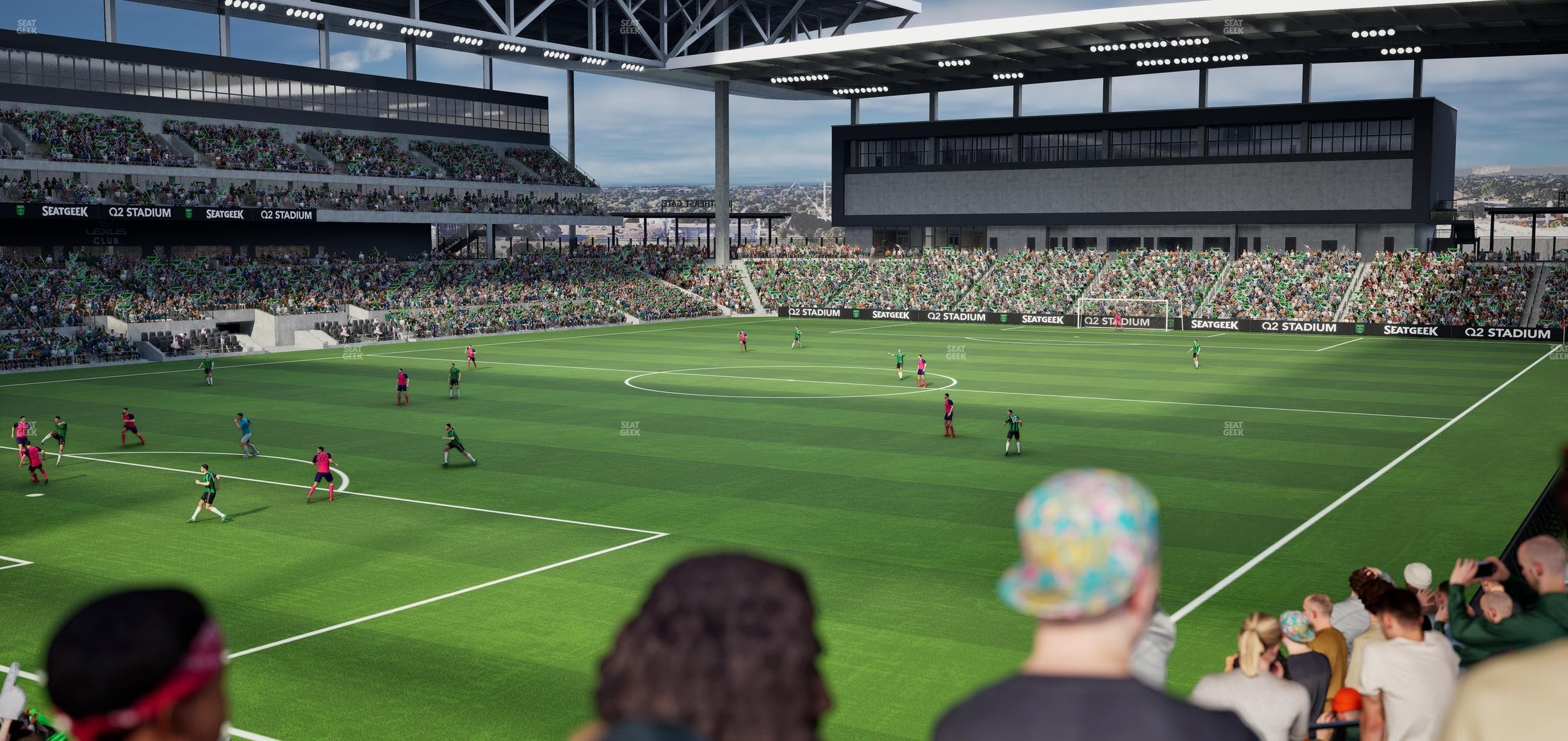 Q2 Stadium - Section Chevron Community Corner 3 B Seat View