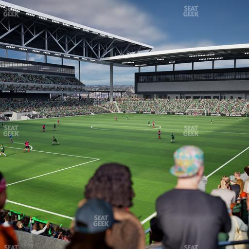 Q2 Stadium - Section Chevron Community Corner 3 B Seat View