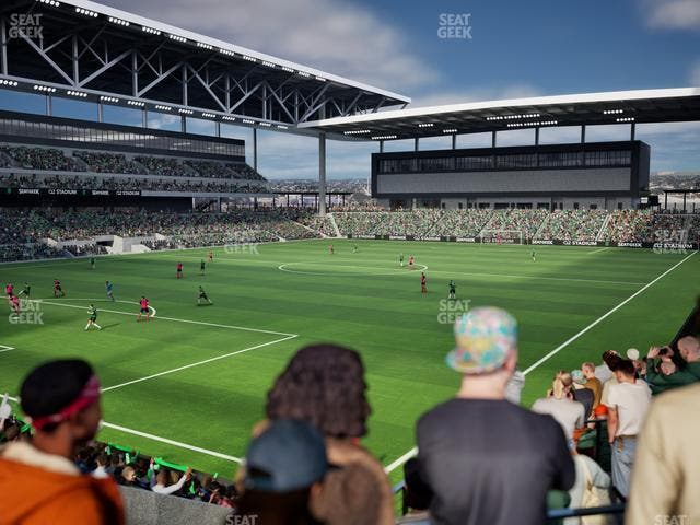 Q2 Stadium - Section Chevron Community Corner 3 B Seat View