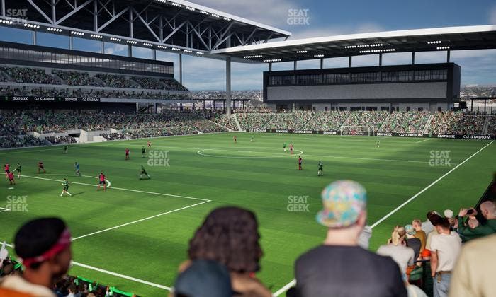 Q2 Stadium - Section Chevron Community Corner 3 B Seat View