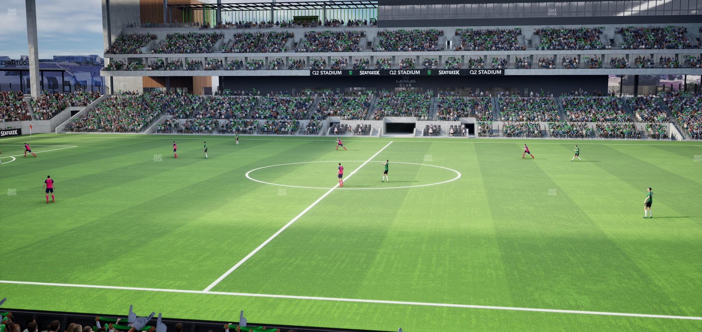 Q2 Stadium - Section Loge 131 F Seat View