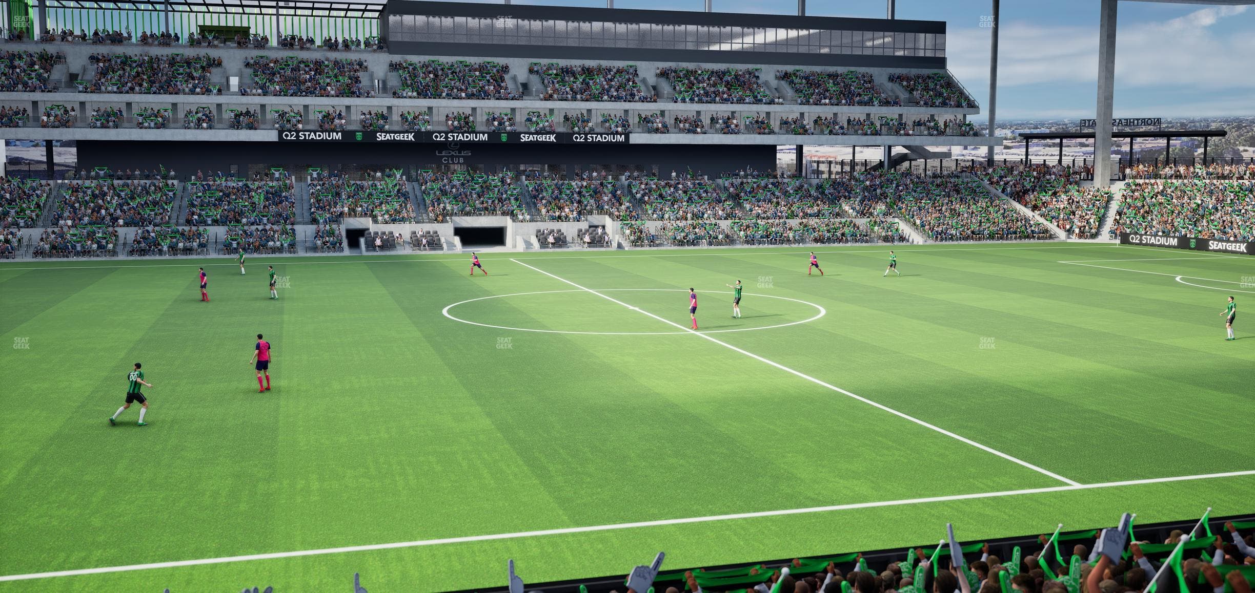 Q2 Stadium - Section Loge 133 E Seat View