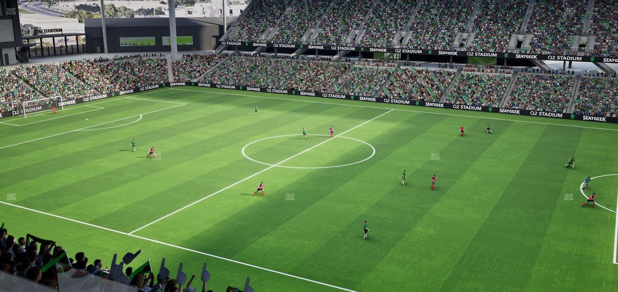 Q2 Stadium - Section Porch Loge 3 Seat View