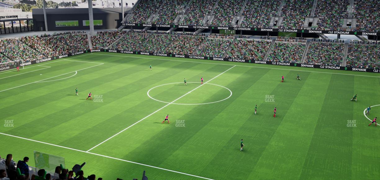 Q2 Stadium - Section Porch Loge 5 Seat View