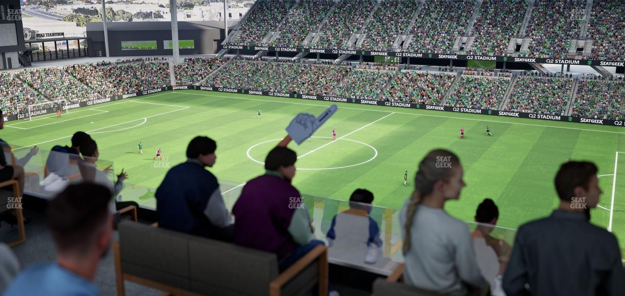 Q2 Stadium - Section Porch Table 1 Seat View