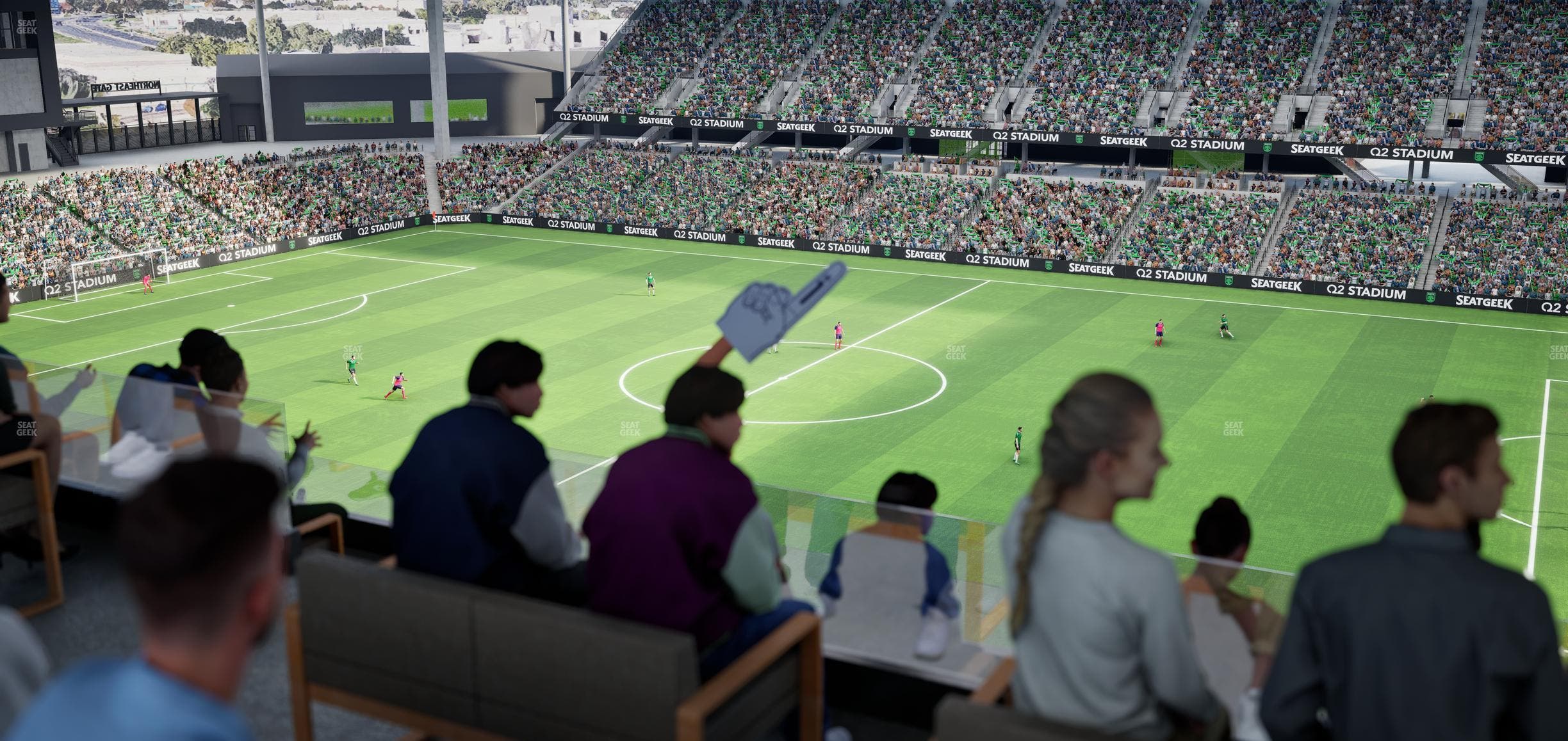 Q2 Stadium - Section Porch Table 1 Seat View