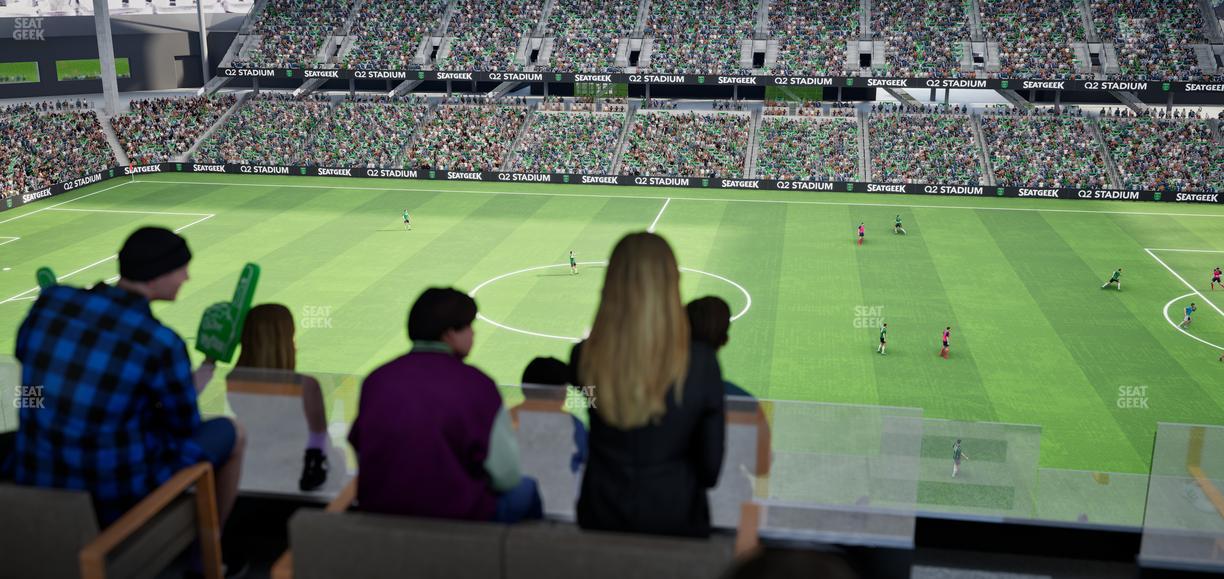 Q2 Stadium - Section Porch Table 13 Seat View