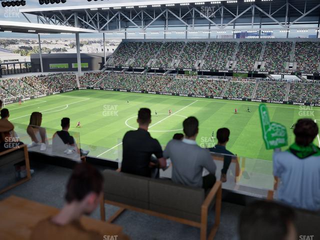 Q2 Stadium - Section Porch Table 3 Seat View