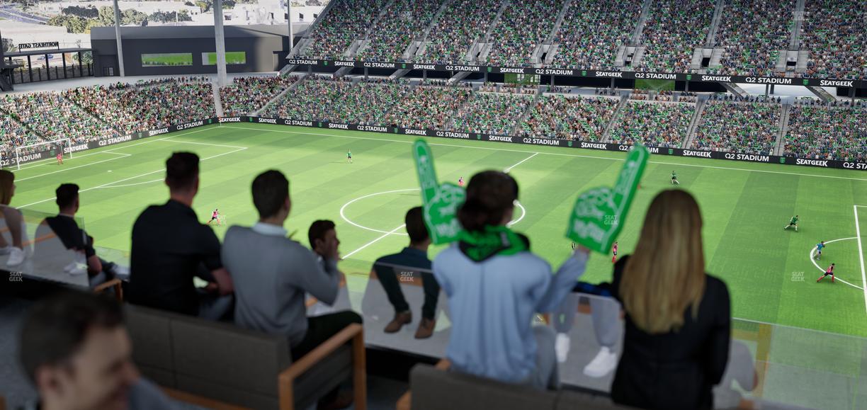 Q2 Stadium - Section Porch Table 3 Seat View