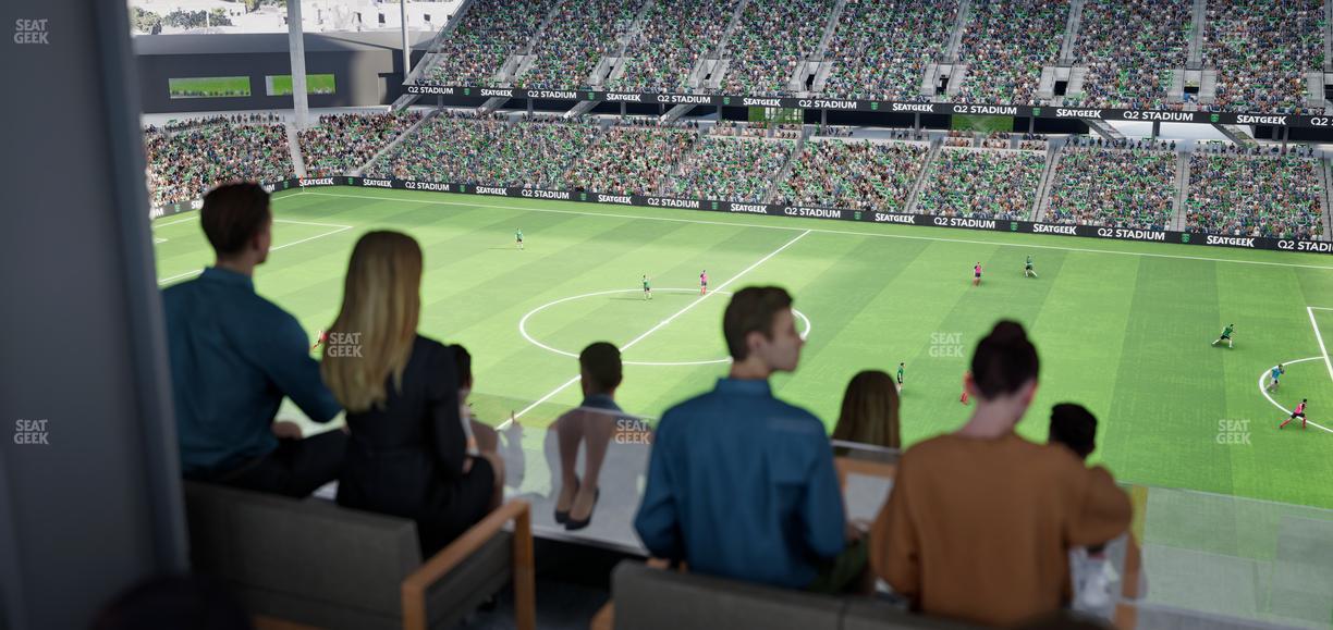 Q2 Stadium - Section Porch Table 5 Seat View