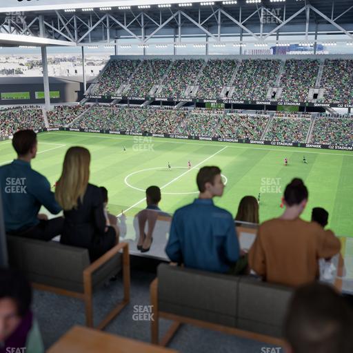 Q2 Stadium - Section Porch Table 5 Seat View