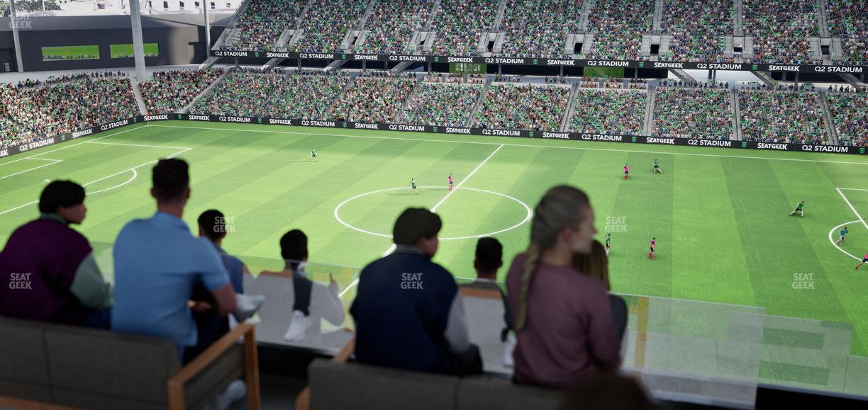 Q2 Stadium - Section Porch Table 9 Seat View