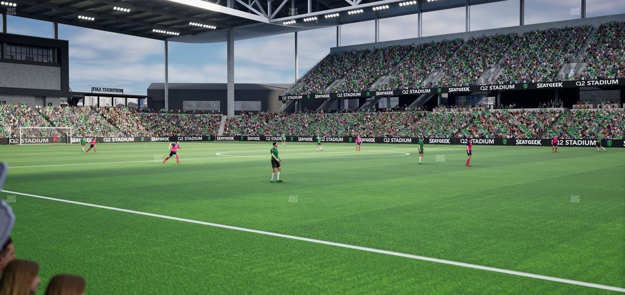 Q2 Stadium - Section Q 2 Field Club 1 Seat View