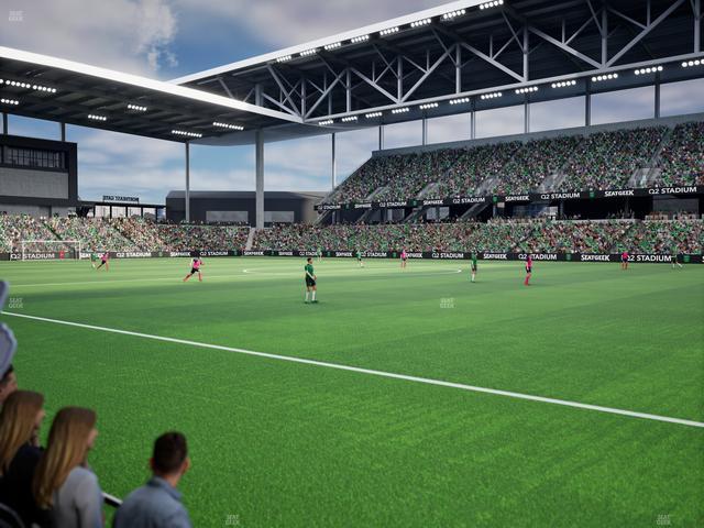 Q2 Stadium - Section Q 2 Field Club 1 Seat View