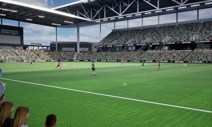 Q2 Stadium - Section Q 2 Field Club 1 Seat View