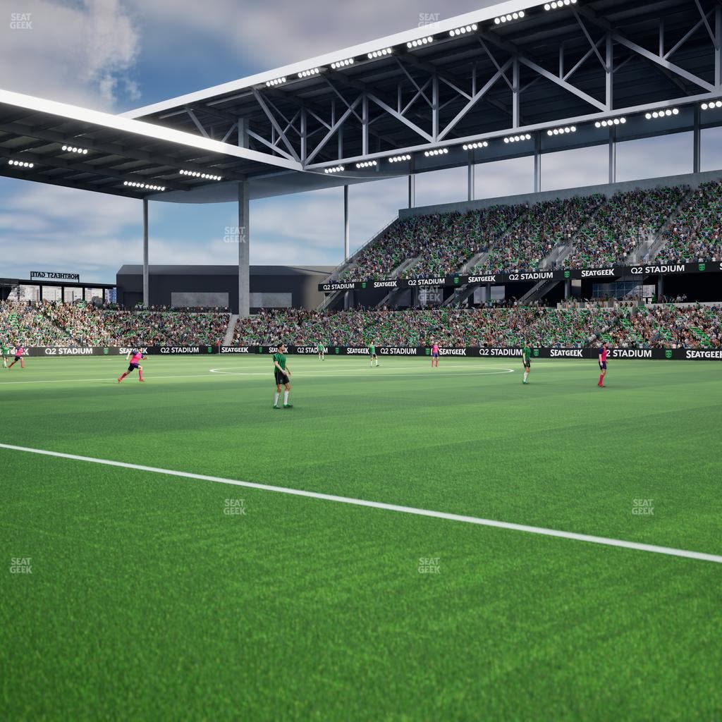 Q2 Stadium - Section Q 2 Field Club 1 Seat View