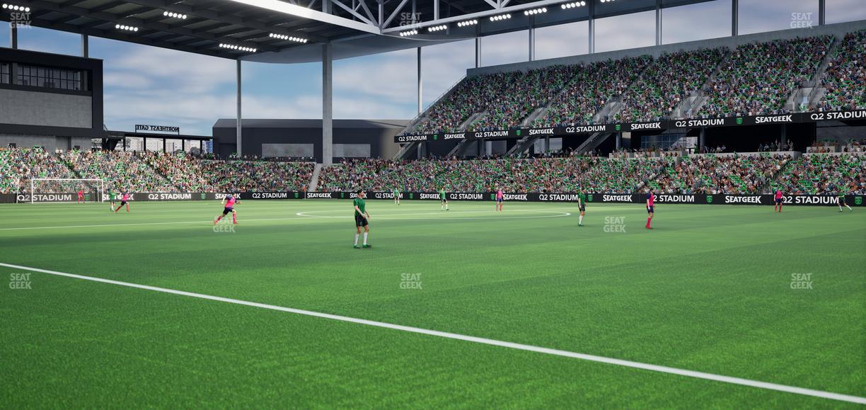 Q2 Stadium - Section Q 2 Field Club 1 Seat View