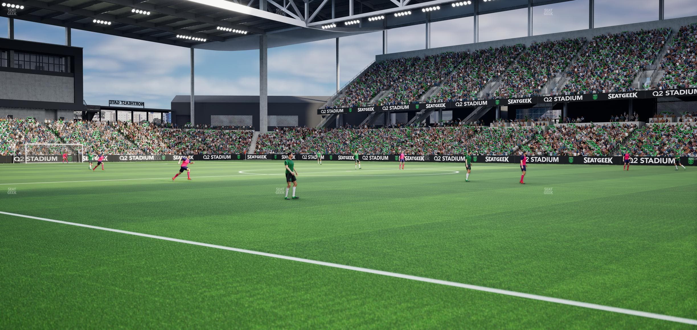 Q2 Stadium - Section Q 2 Field Club 1 Seat View