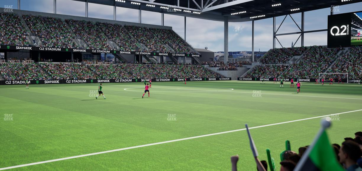 Q2 Stadium - Section Q 2 Field Club 10 Seat View
