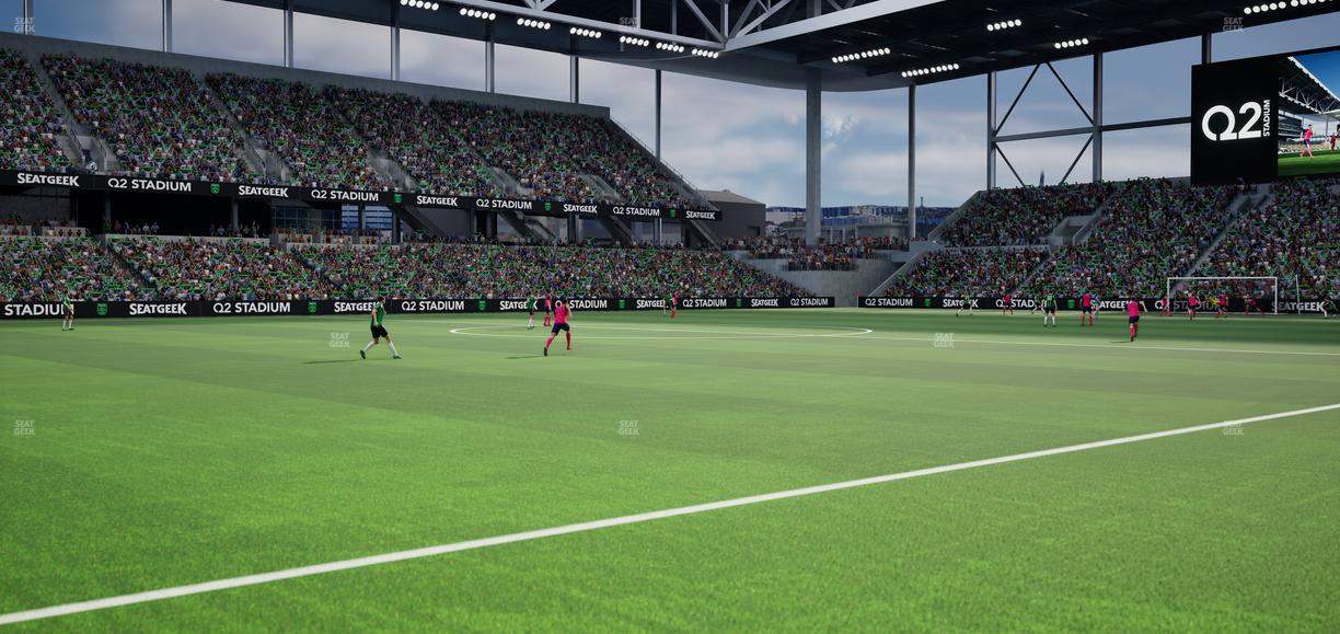 Q2 Stadium - Section Q 2 Field Club 10 Seat View