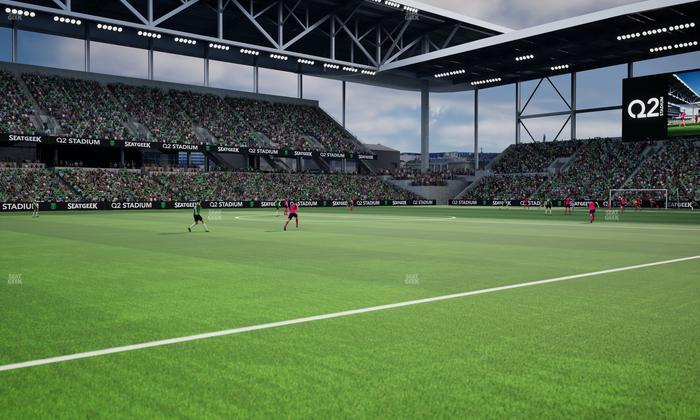 Q2 Stadium - Section Q 2 Field Club 10 Seat View