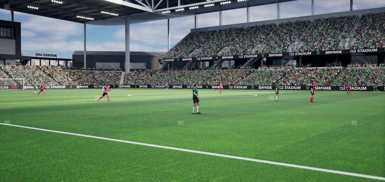 Q2 Stadium - Section Q 2 Field Club 2 Seat View