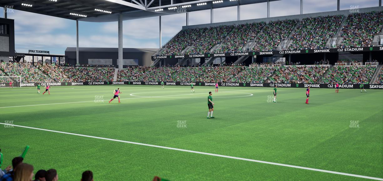 Q2 Stadium - Section Q 2 Field Club 2 Seat View
