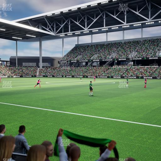 Q2 Stadium - Section Q 2 Field Club 2 Seat View