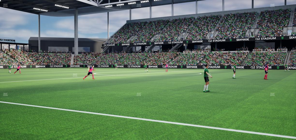 Q2 Stadium - Section Q 2 Field Club 3 Seat View