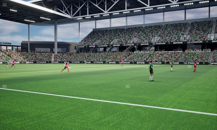 Q2 Stadium - Section Q 2 Field Club 3 Seat View