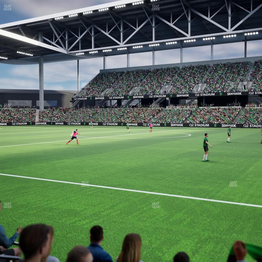Q2 Stadium - Section Q 2 Field Club 3 Seat View