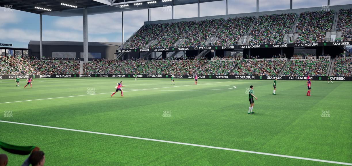 Q2 Stadium - Section Q 2 Field Club 3 Seat View