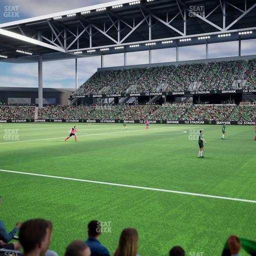 Q2 Stadium - Section Q 2 Field Club 3 Seat View