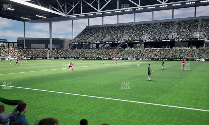 Q2 Stadium - Section Q 2 Field Club 3 Seat View