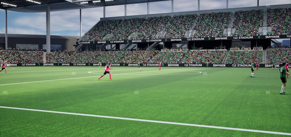 Q2 Stadium - Section Q 2 Field Club 4 Seat View