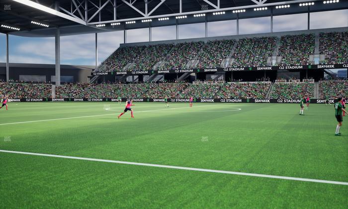 Q2 Stadium - Section Q 2 Field Club 4 Seat View