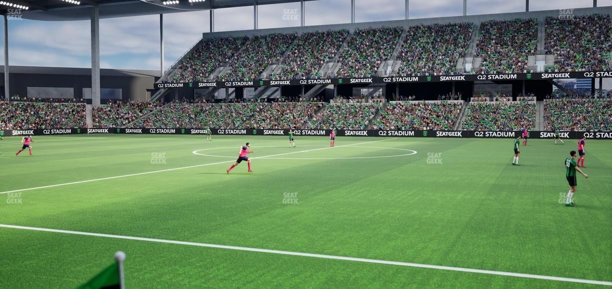 Q2 Stadium - Section Q 2 Field Club 4 Seat View