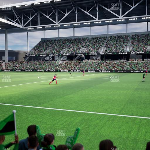 Q2 Stadium - Section Q 2 Field Club 4 Seat View