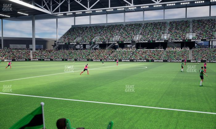Q2 Stadium - Section Q 2 Field Club 4 Seat View
