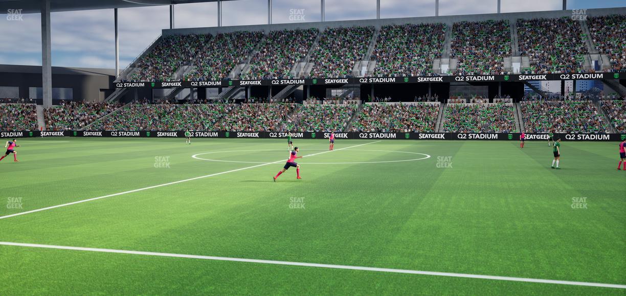 Q2 Stadium - Section Q 2 Field Club 5 Seat View