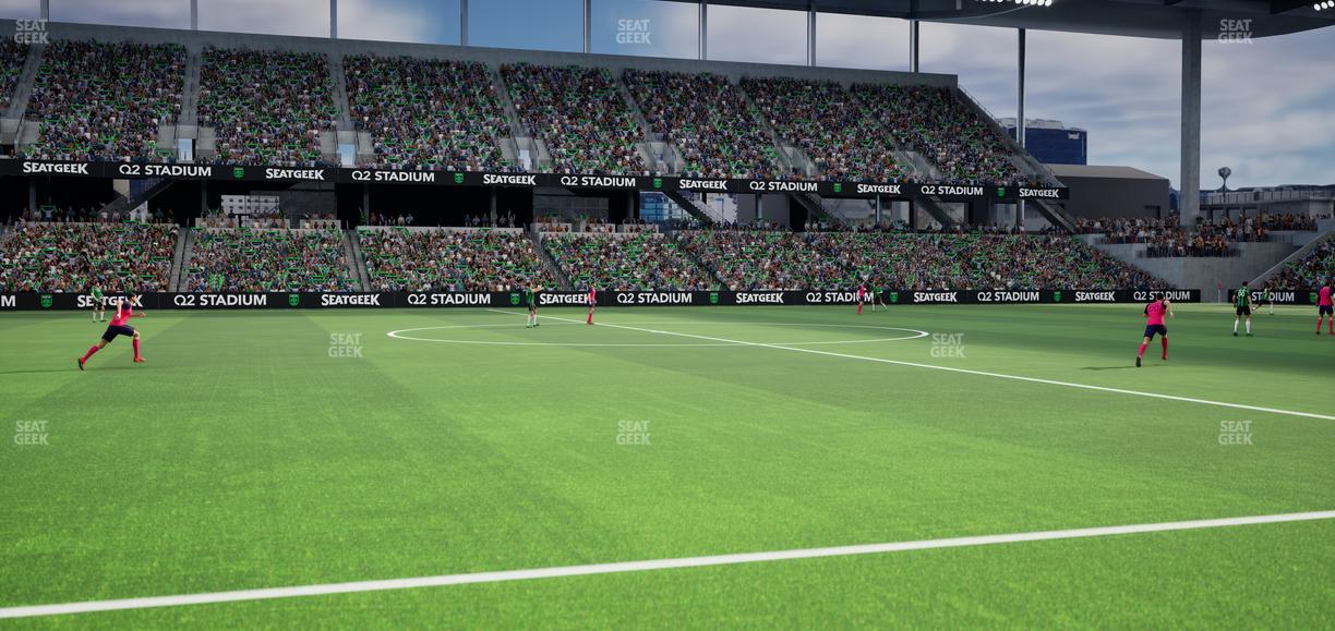 Q2 Stadium - Section Q 2 Field Club 6 Seat View