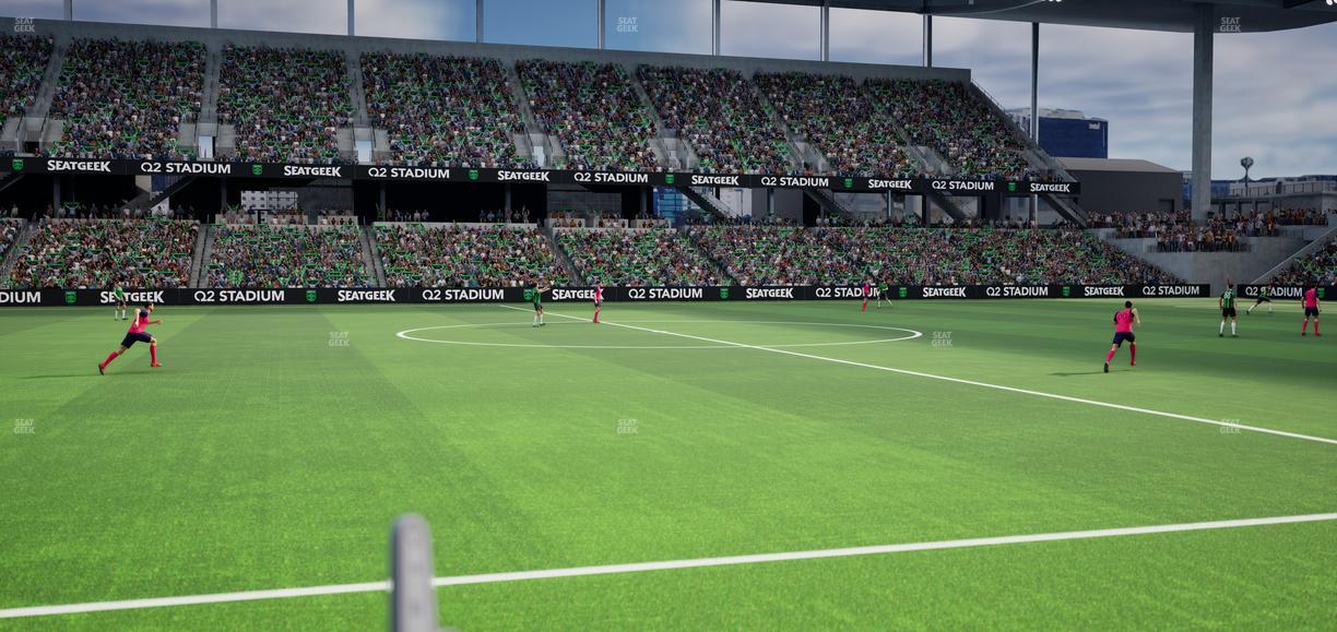 Q2 Stadium - Section Q 2 Field Club 6 Seat View