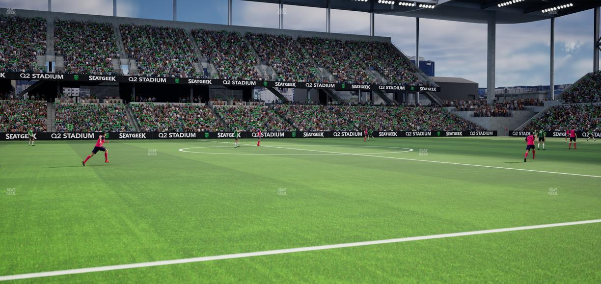 Q2 Stadium - Section Q 2 Field Club 7 Seat View
