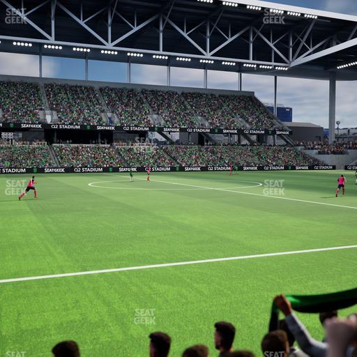 Q2 Stadium - Section Q 2 Field Club 7 Seat View