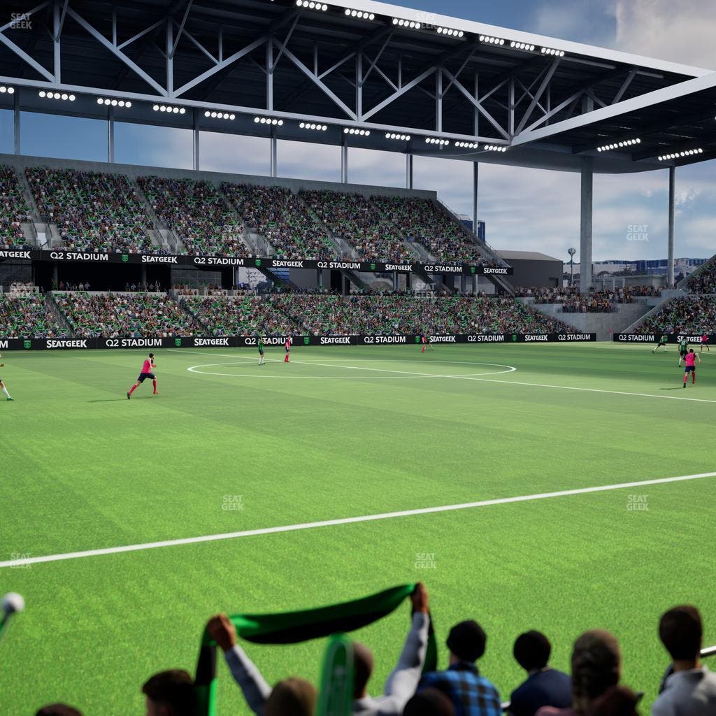Q2 Stadium - Section Q 2 Field Club 8 Seat View