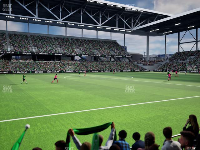 Q2 Stadium - Section Q 2 Field Club 8 Seat View