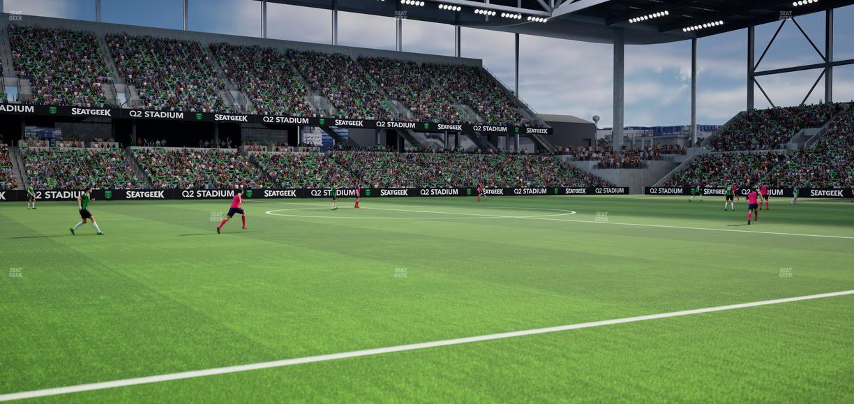 Q2 Stadium - Section Q 2 Field Club 8 Seat View