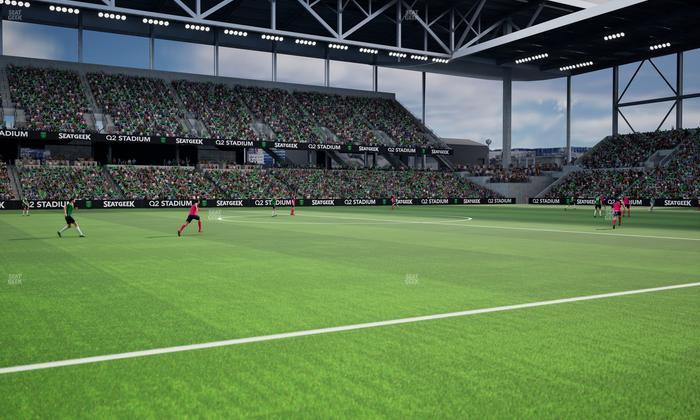 Q2 Stadium - Section Q 2 Field Club 8 Seat View