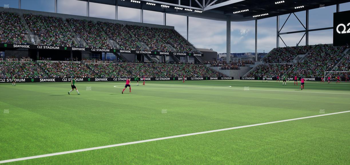 Q2 Stadium - Section Q 2 Field Club 9 Seat View
